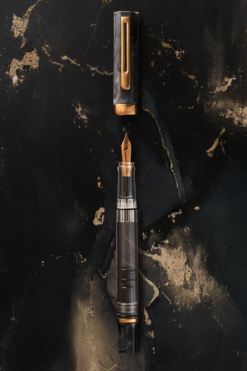 TWSBI ECO Black Marble with Bronze