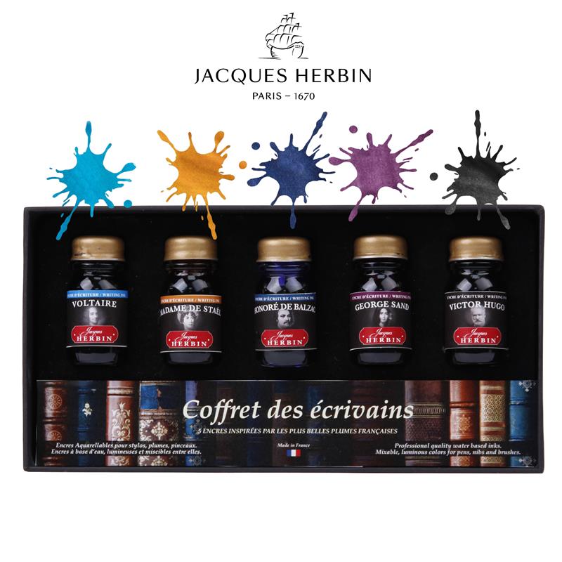 Jacques Herbin Coffret des écrivains Ink SET 10 ml x 5
