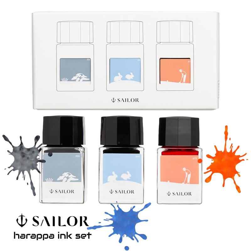 Sailor harappa 3 x 10 ml Ink SET