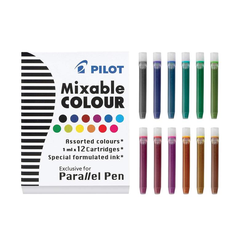Pilot Parallel Pen 12 cartridges Mixable Color - Cartucce
