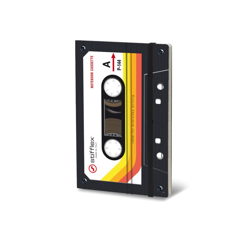 STIFFLEX Musicassette Black Cassette 9x14 Notebook