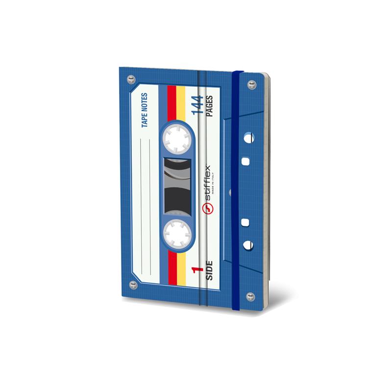 STIFFLEX Musicassette Blue 9x14 Notebook