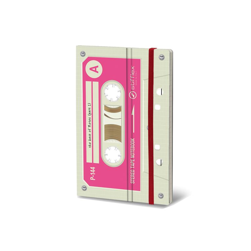 STIFFLEX Musicassette Pink 9x14 Notebook