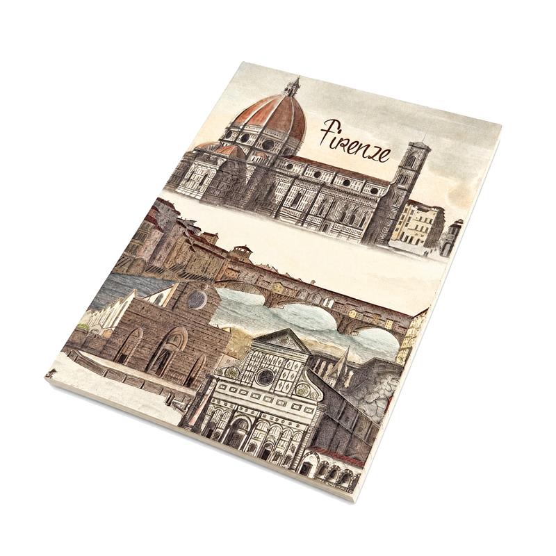 Florence A5 Lined Notebook – Duomo, Ponte Vecchio & Santa Maria Novella | Made in Florence