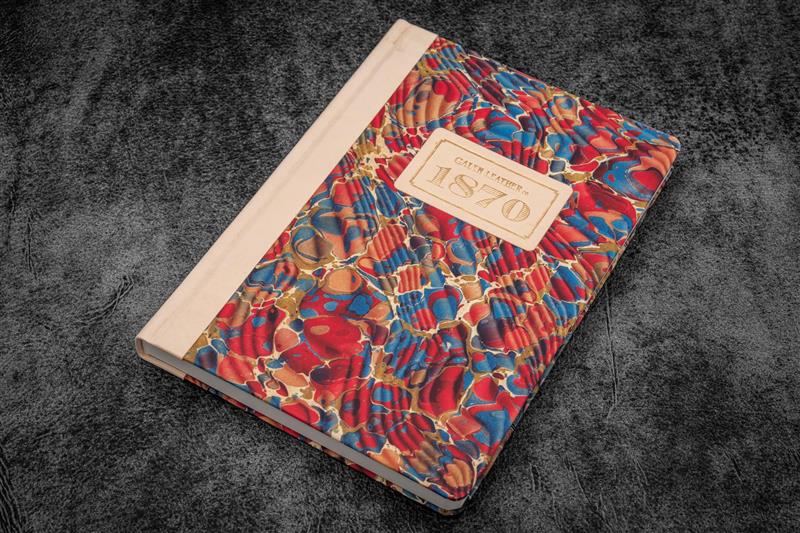 Galen Leather 1870 Molten Lava Marbled Notebook A5