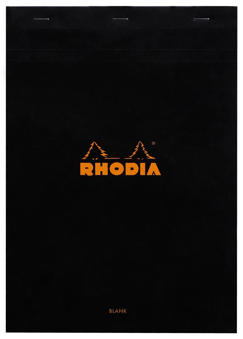RHODIA Bloc n°18 A4 Blank Black Cover
