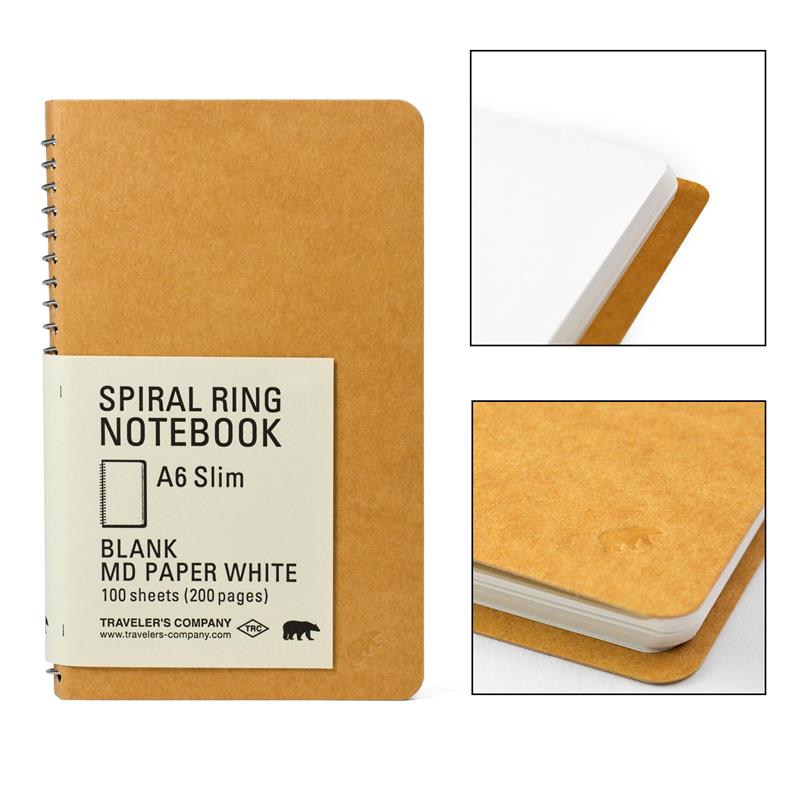 TRAVELER'S-COMPANY-Spiral-Ring-Notebook-A6-Slim-Blank