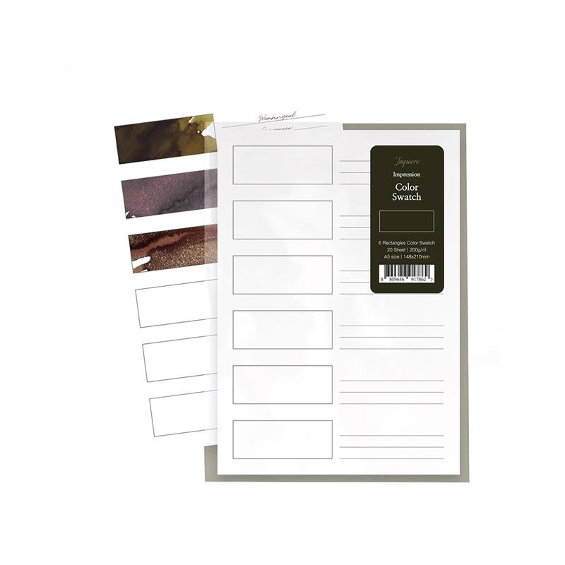 Wearingeul – Impression Ink Color Swatch A5 (6 Rettangoli per Foglio, 20 Fogli)