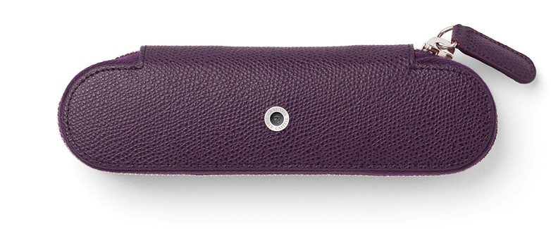 Graf von Faber-Castell Leather Zipped case for 2 pens Violet Blue
