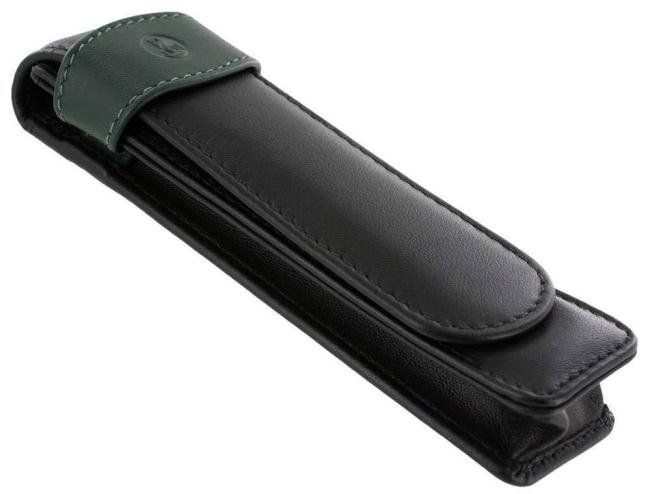 Pelikan Portapenne in pelle Nero-Verde 2 posti TG 22