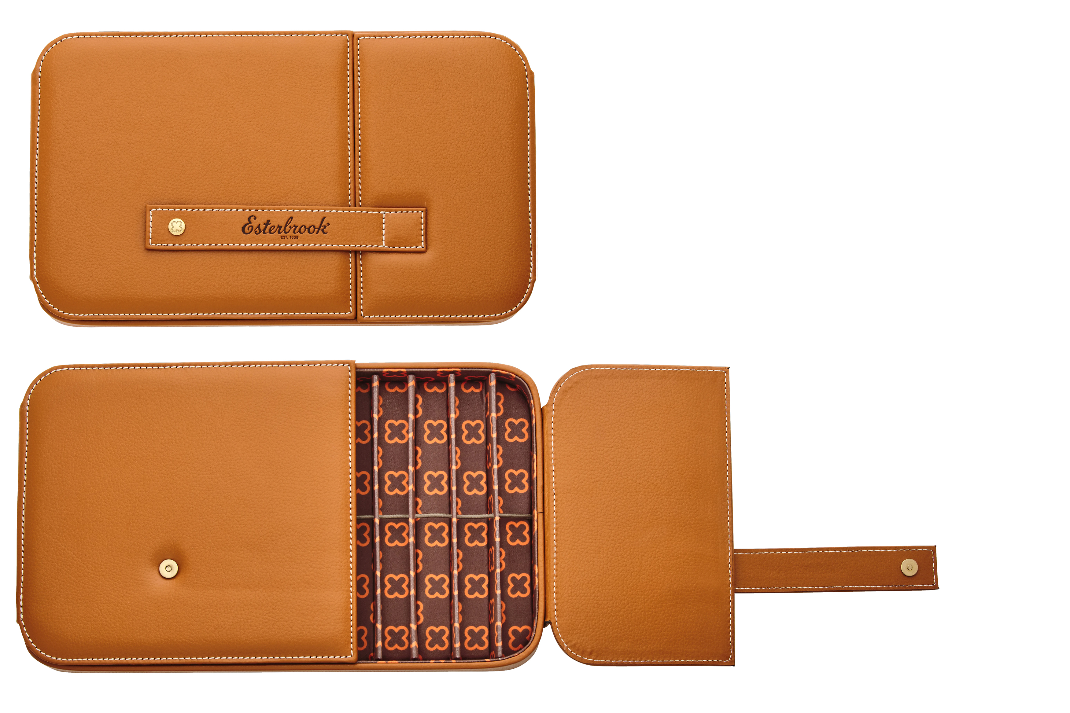 Esterbrook British Tan Pen Nook for 12 pens - portapenne 12 posti