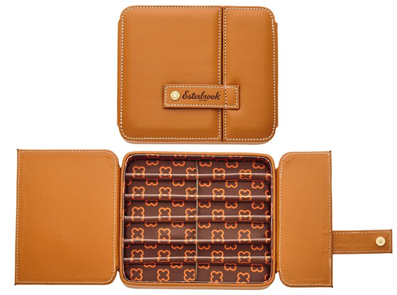 Esterbrook British Tan Pen Nook for 6 pens - portapenne 6 posti