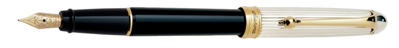 Aurora 88 mod 814 - Black - Silver Cap - Fountain Pen - Penna Stilografica
