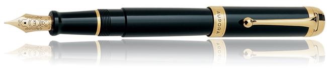 Aurora Talentum D12-N  Black GT Fountain pen - Penna Stilografica