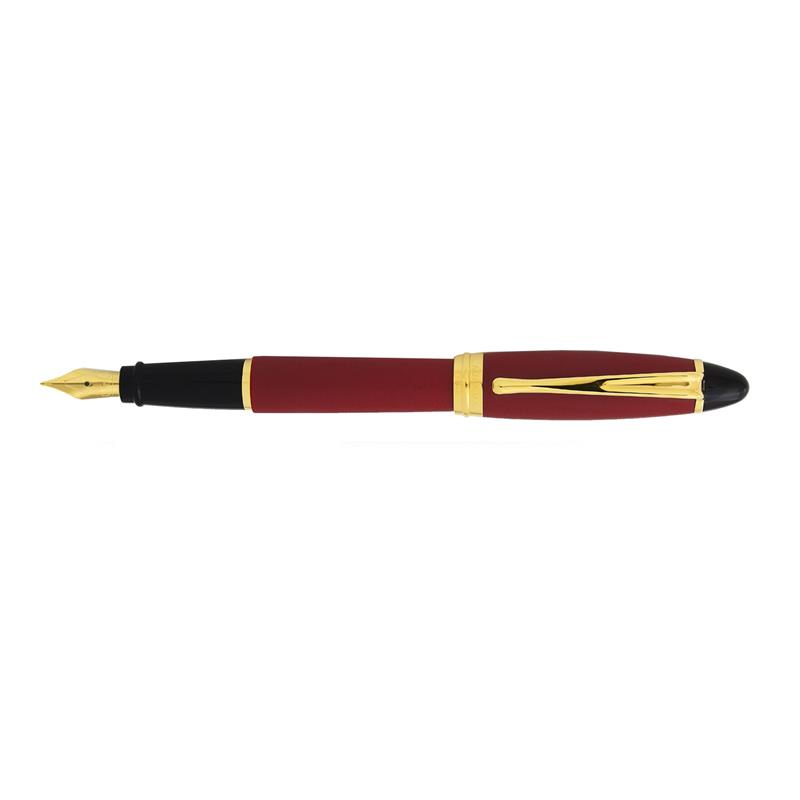 Aurora Ipsilon (B10-DX) Satin Burgundy GT Gold Fountain Pen-Stilo