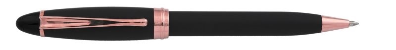 Aurora Ipsilon Satin Black Rose Gold Ballpoint Pen-Sfera