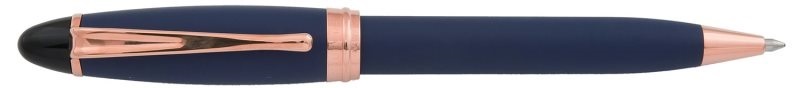 Aurora Ipsilon Satin Blue Rose Gold Ballpoint Pen-Sfera