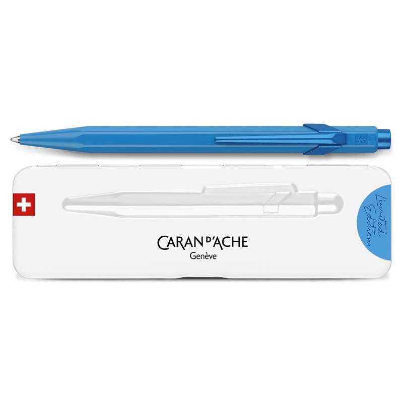 Caran D'Ache 849 CLAIM YOUR STYLE 4 - Azure Blue Ballpen - Sfera