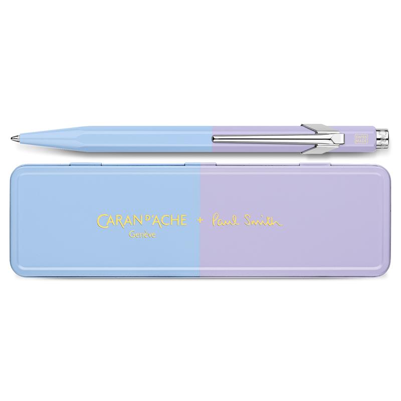 Caran d'Ache 849 + Paul Smith 4 Sky Blue and Lavender Ballpoint Pen - Sfera