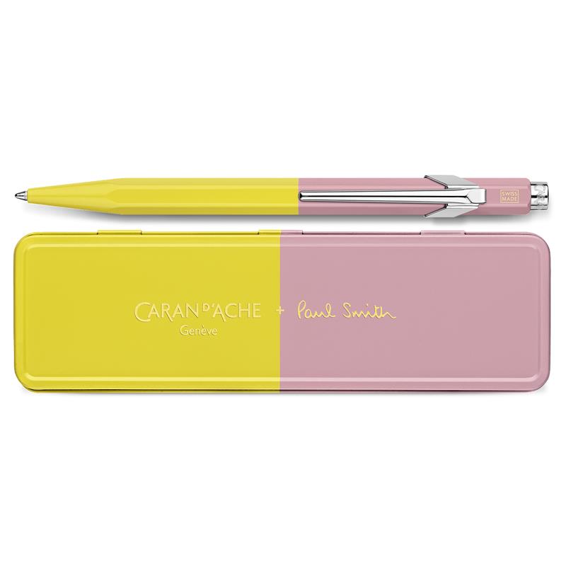 Caran d'Ache 849 + Paul Smith 4 Yellow and Pink Ballpoint Pen - Sfera