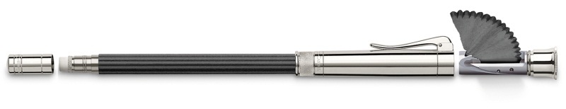 Graf von Faber-Castell Matita Perfetta - Perfect Pencil BLACK Wood - Platinum Plated