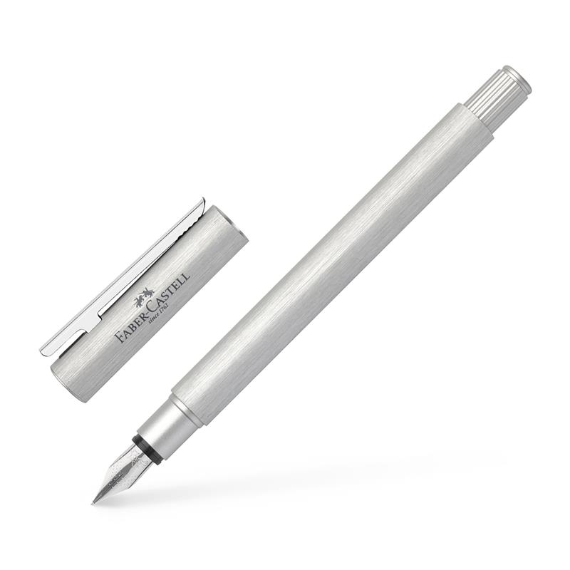 Faber-Castell Neo Slim Silver Glint Fountain Pen - Stilografica