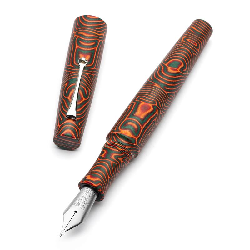 Leonardo Essenza Crazyfiber Pumpkin – #8 Titanium Nib Fountain Pen - Stilografica