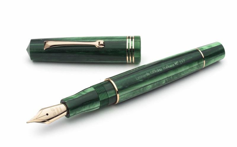 Leonardo Momento Zero Green Alga GT 14k Gold Nib - Fountain Pen - Stilografica