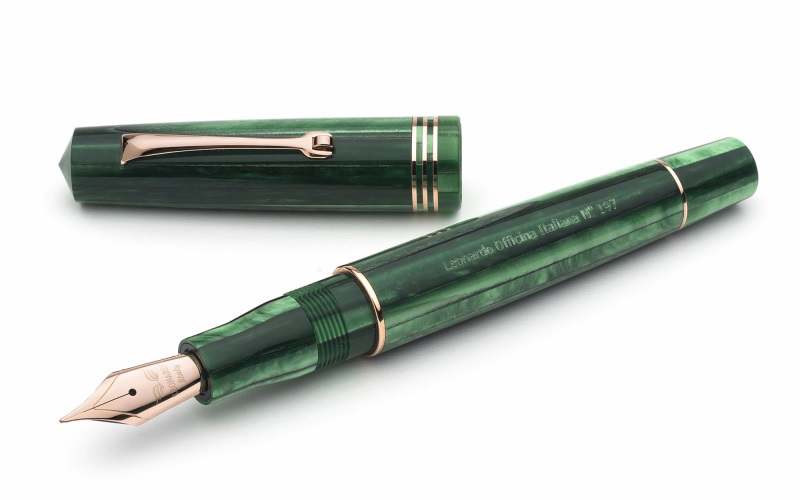 Leonardo Momento Zero Green Alga RGT - 14k Gold nib - Fountain Pen - Stilografica