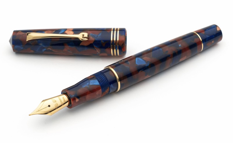 Leonardo Momento Zero Pietra Marina GT 14K Gold nib - Fountain Pen - Stilografica