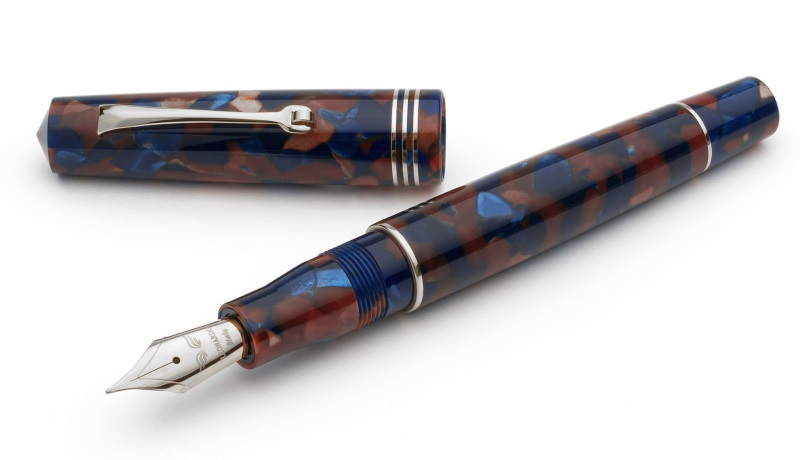 Leonardo Momento Zero Pietra Marina HT 14k Gold nib - Fountain Pen - Stilografica