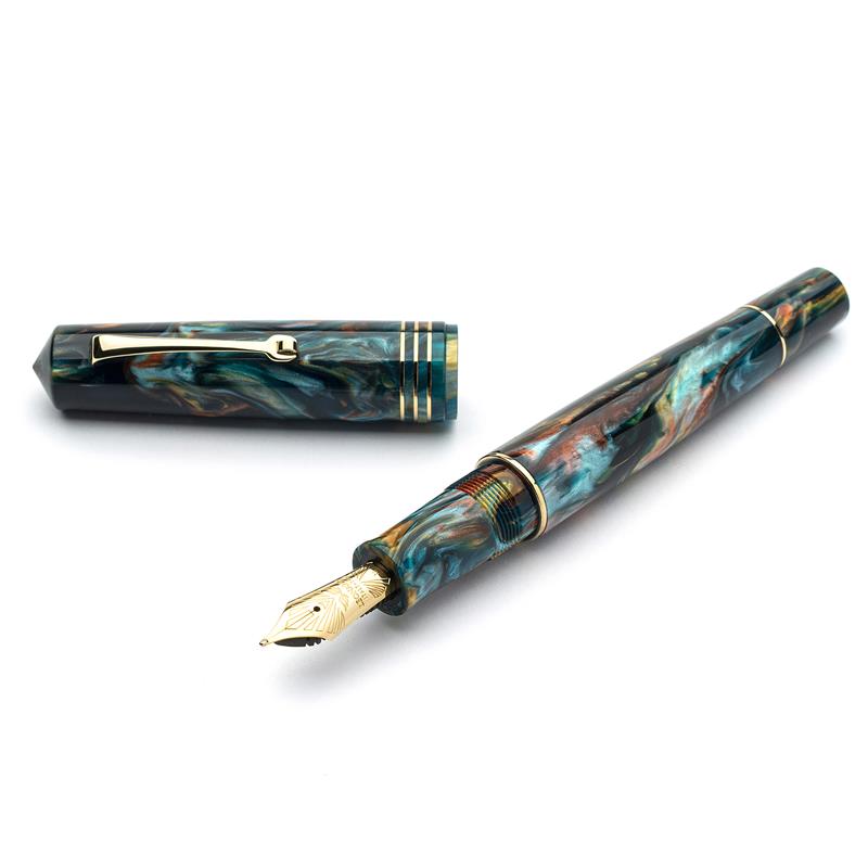 Leonardo Momento Zero Grande Sunset Wave Steel Nib Fountain Pen - Stilografica