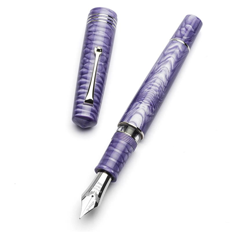 Leonardo MZG2.0 Dragon Skin Purple – #8 steel nib Fountain Pen - Stilografica
