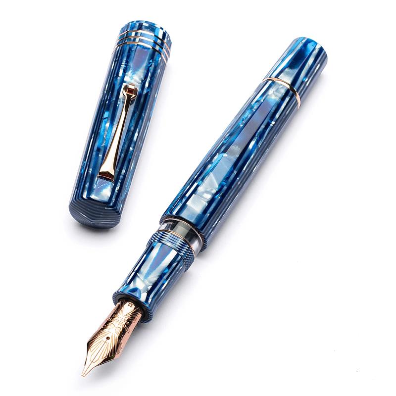 Leonardo Gran Maestro Blu Celluloid RGT Fountain Pen - Stilografica