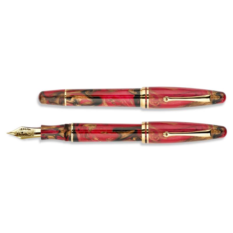 MAIORA OGIVA GOLDEN RULE #8 14k Gold nib Fountain Pen - Stilografica