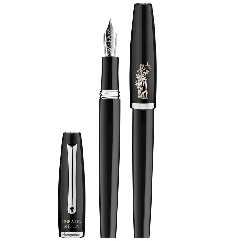 Montegrappa IUSTITIA Black Fountain Pen - Stilografica