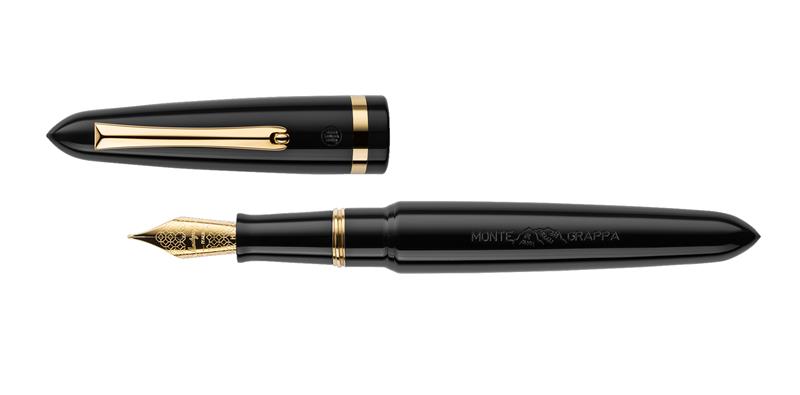 Montegrappa VENETIA Black Fountain Pen - Stilografica