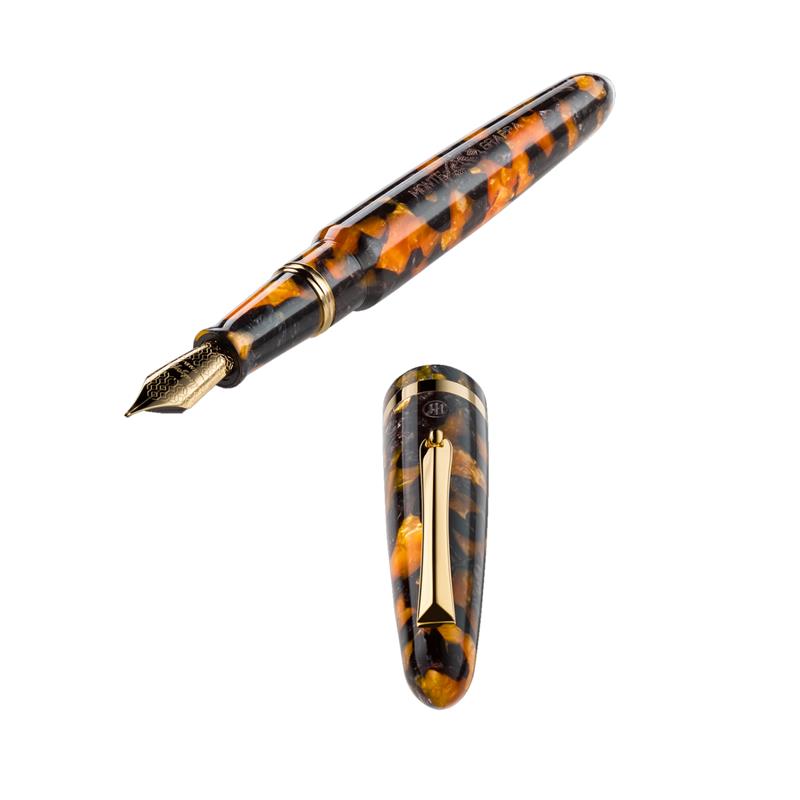 Montegrappa Venetia Havana Amber Fountain Pen - Stilografica