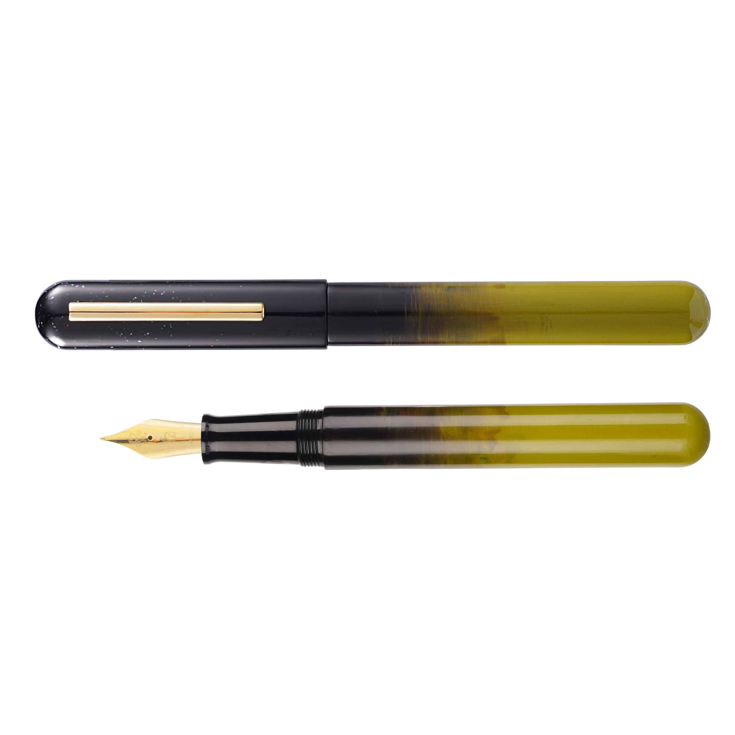 IKKAKU by Nahvalur: Gradient Urushi Cong-Lu (Scallion Green) Fountain Pen - Stilografica