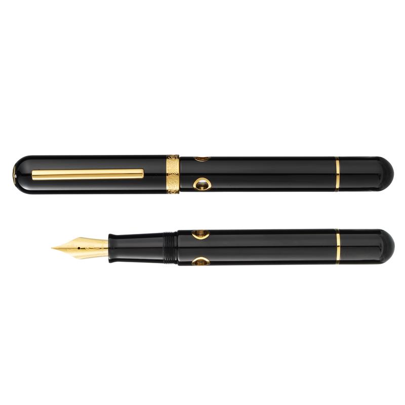 Nahvalur Nautilus Cephalopod Black Gold Fountain Pen - Stilografica