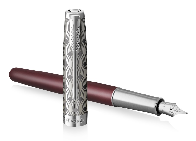 Parker Sonnet 2021 Metal and Red CT Fountain pen - Stilografica