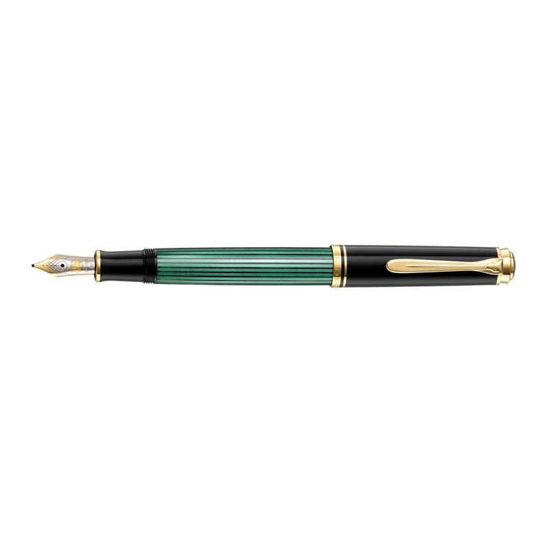 Pelikan Souveran M400 Green & Black fountain pen - stilografica