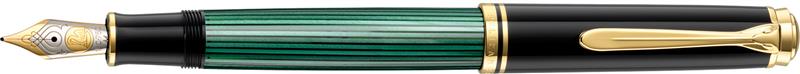Pelikan Souveran M800 Green & Black fountain pen - stilografica
