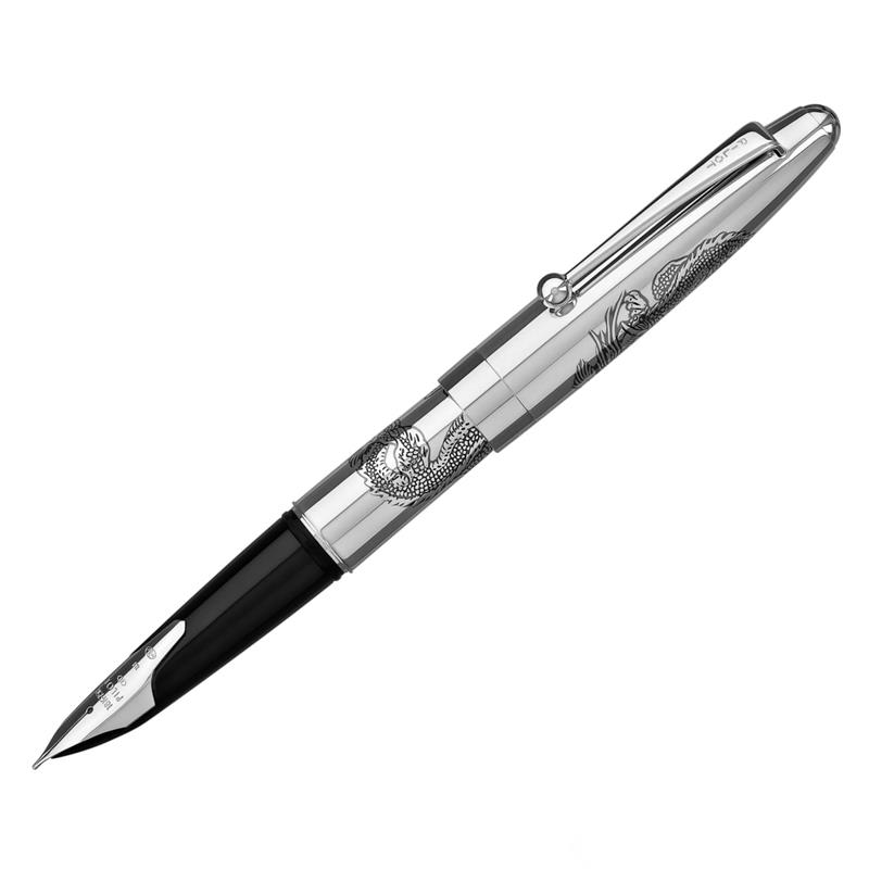 Pilot Art Craft Silvern – Silver Dragon Fountain Pen - Stilografica