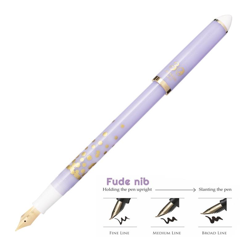 Sailor Fude de Mannen 30th Anniversary Confetti Purple Fountain Pen - Stilografica