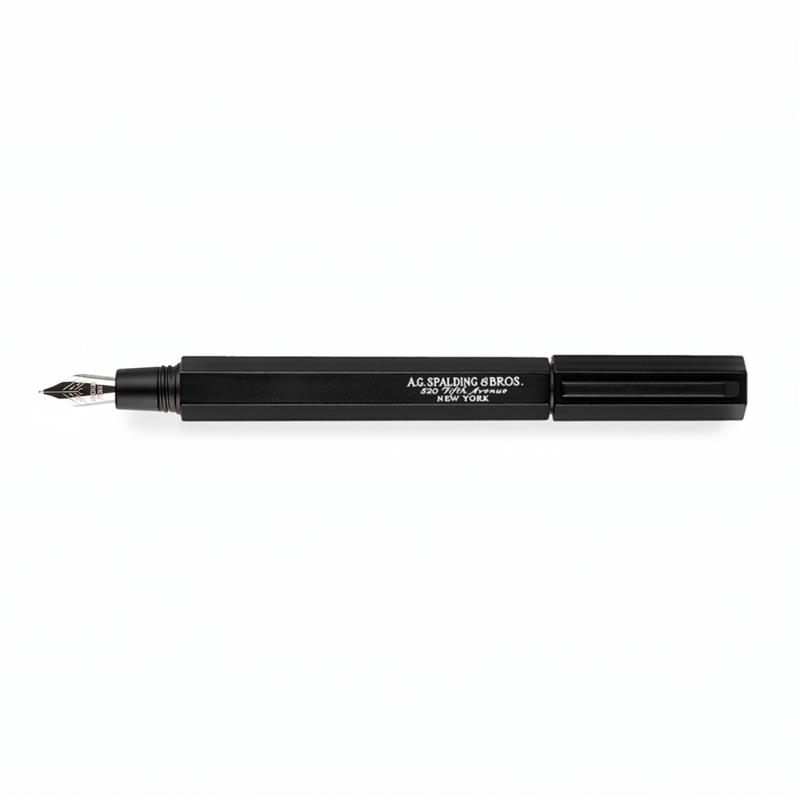 A.G. Spalding & Bros HEXA Black Fountain Pen - Stilografica