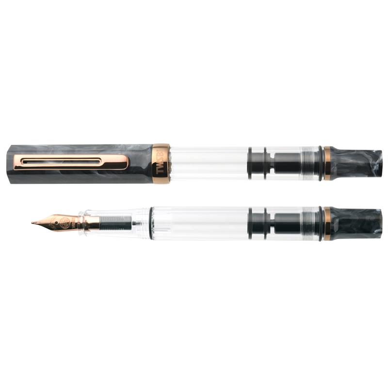 TWSBI ECO Black Marble with Bronze Fountain Pen - Stilografica