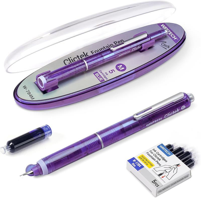WRITECH CLICTEK Purple Fountain Pen - Stilografica