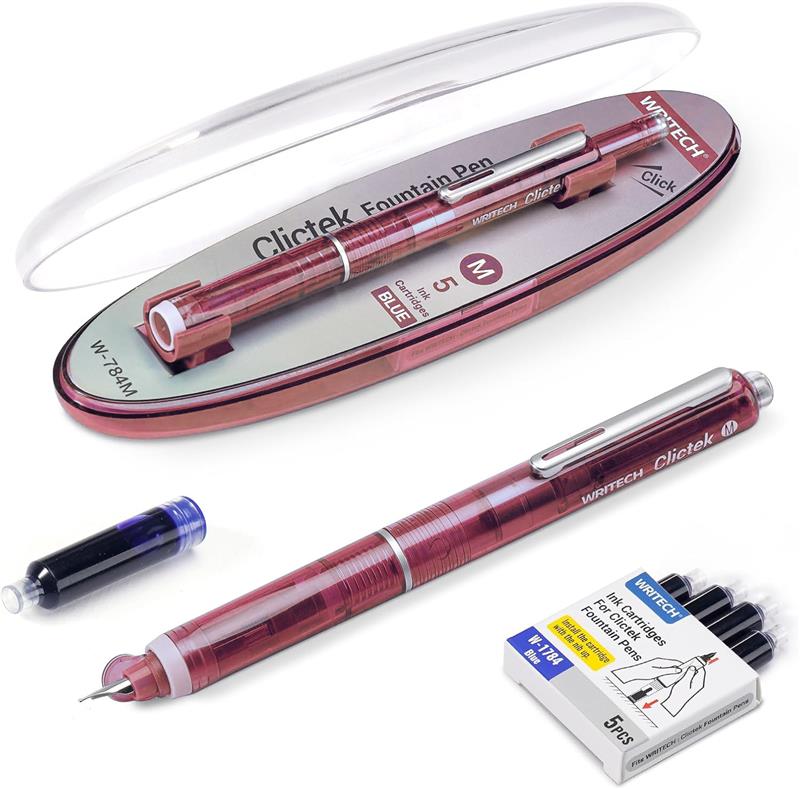 WRITECH CLICTEK Red Fountain Pen - Stilografica