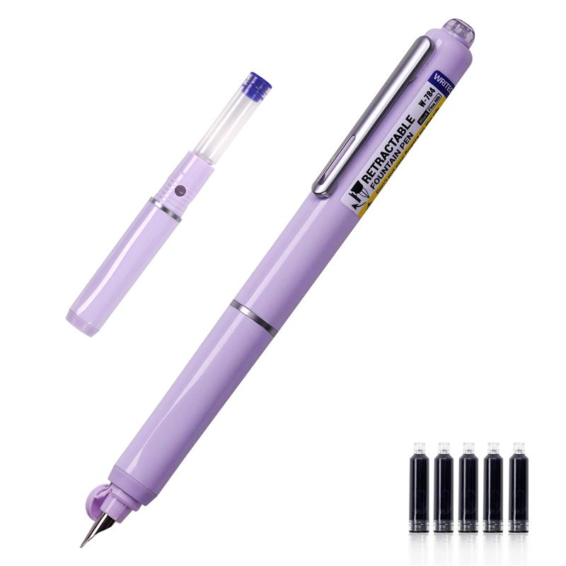 WRITECH Retractable Fountain Pen Violet